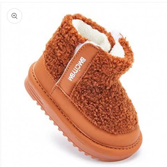 Baby & Toddler Winter Boots Fuzzy Size 5 Brown - Picture 1 of 3